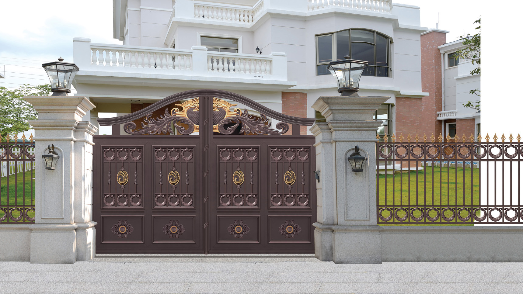 你知道铝艺别墅庭院大门和铜门、铁艺大门有什么区别吗？