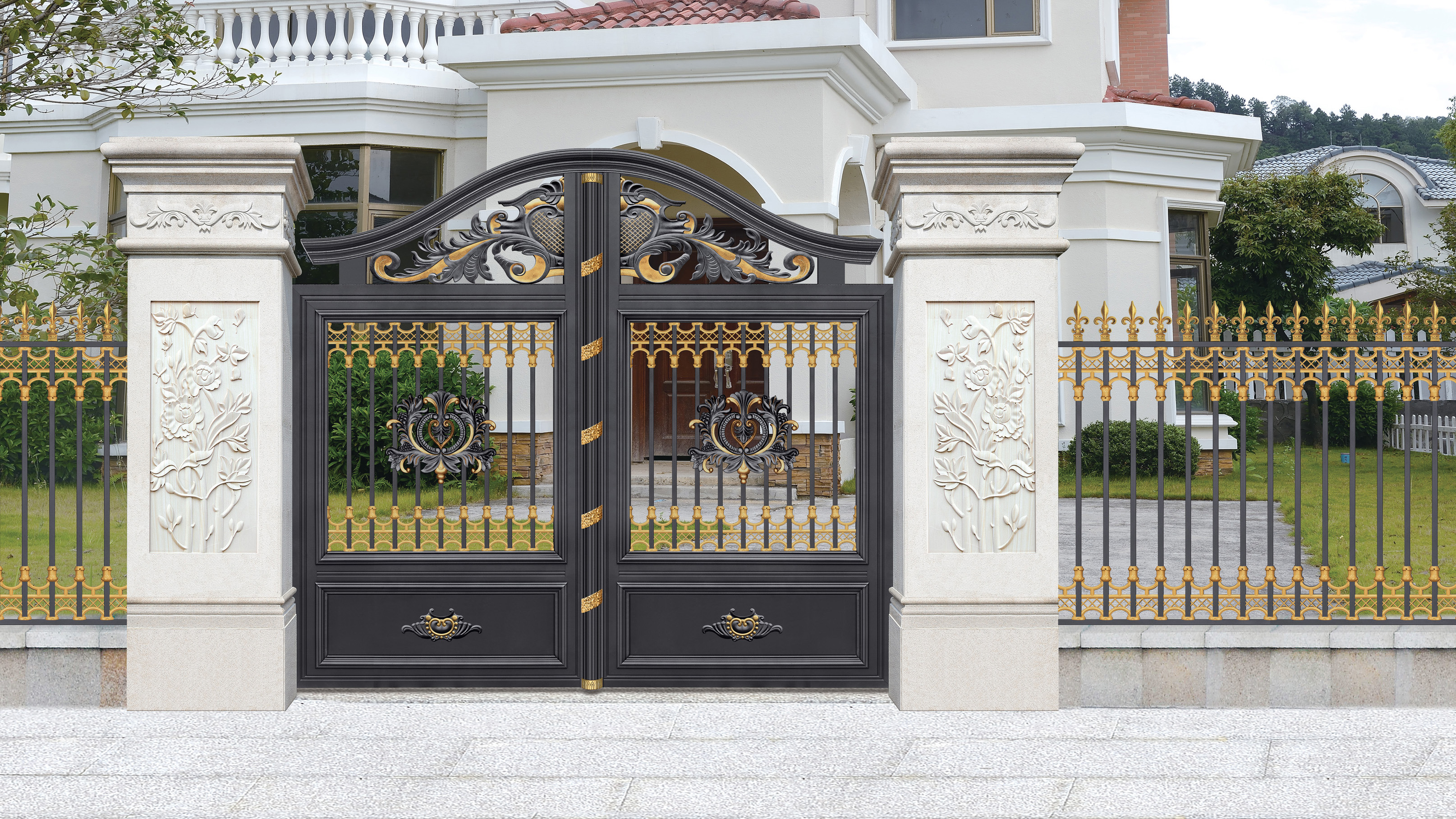 别墅庭院铝艺大门的优势和特点，你知道多少？